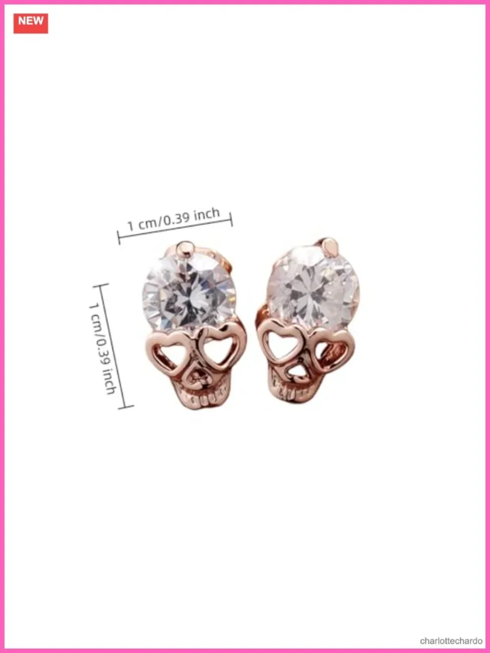 Skull Stud Earrings Punk Gothic Alloy Screw Back Unisex Jewelry